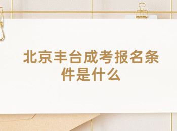 北京丰台成考报名条件是什么